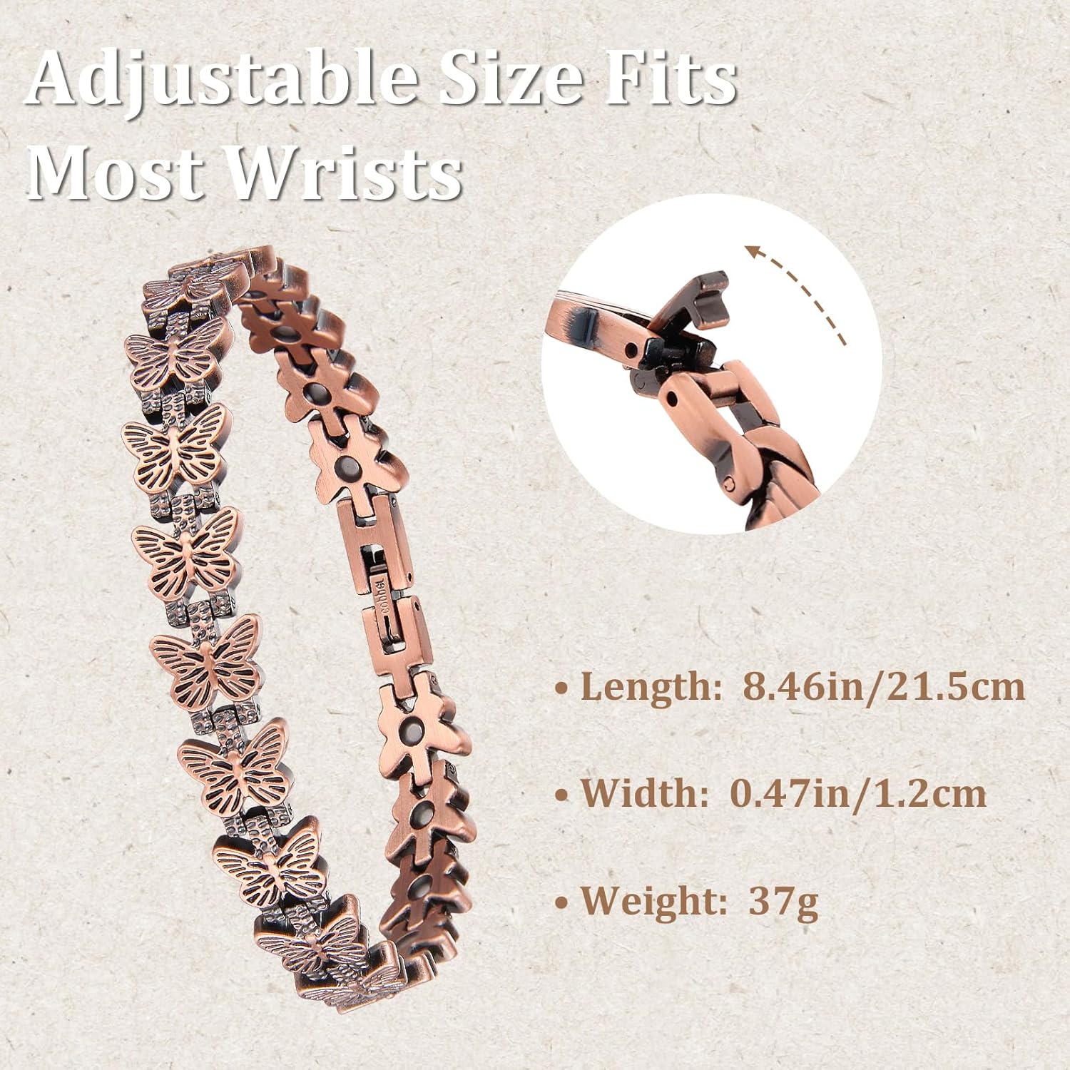 Pulseira Magnética de Cobre Pr - Health Wellness Bracelet avaliação e preço